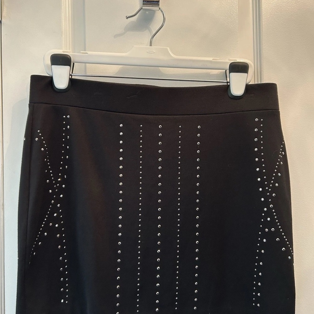 Elegant Black Studded Skirt